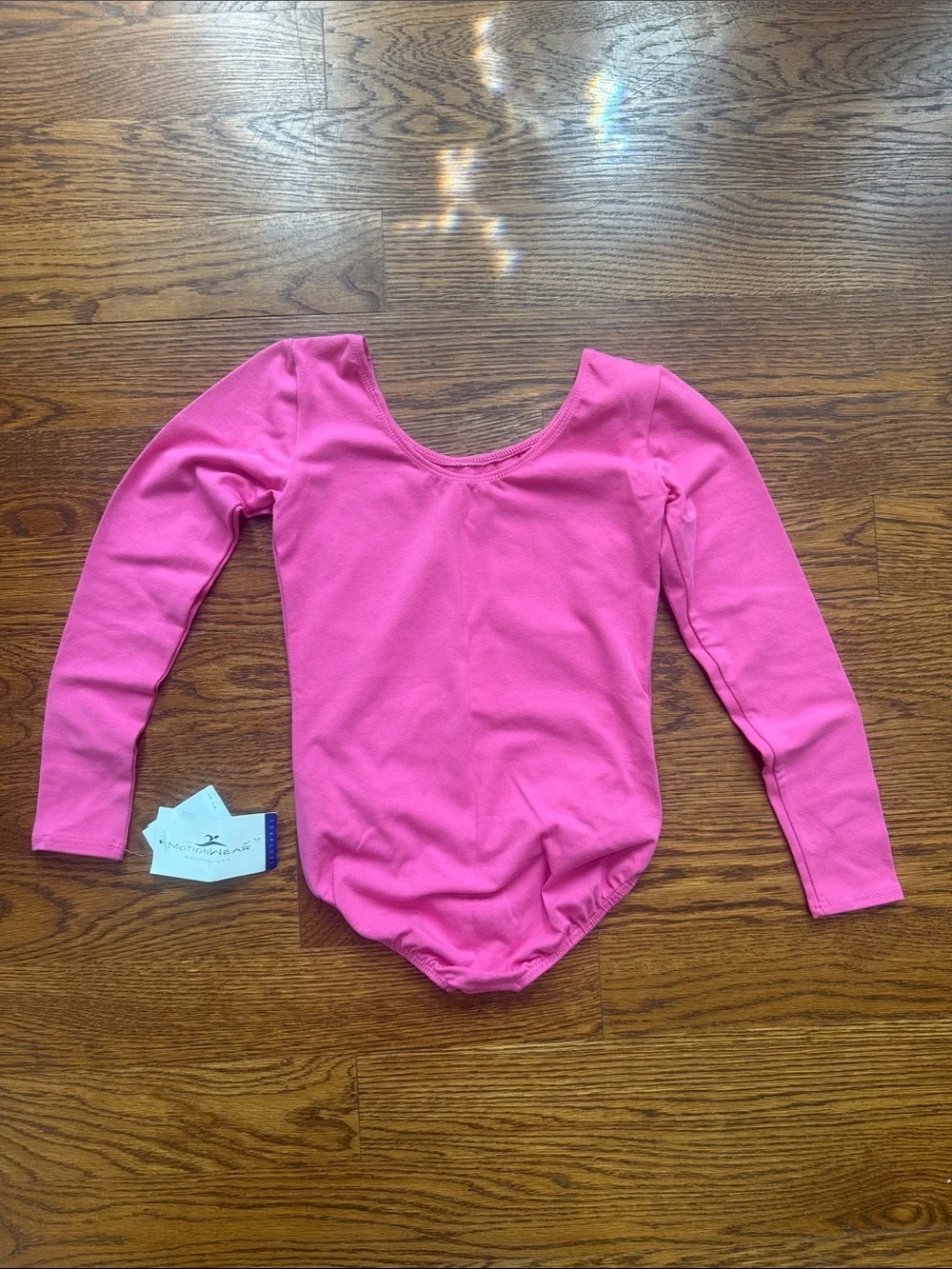 Motionwear Long Sleeve Pink Girls' Dance Leotard
